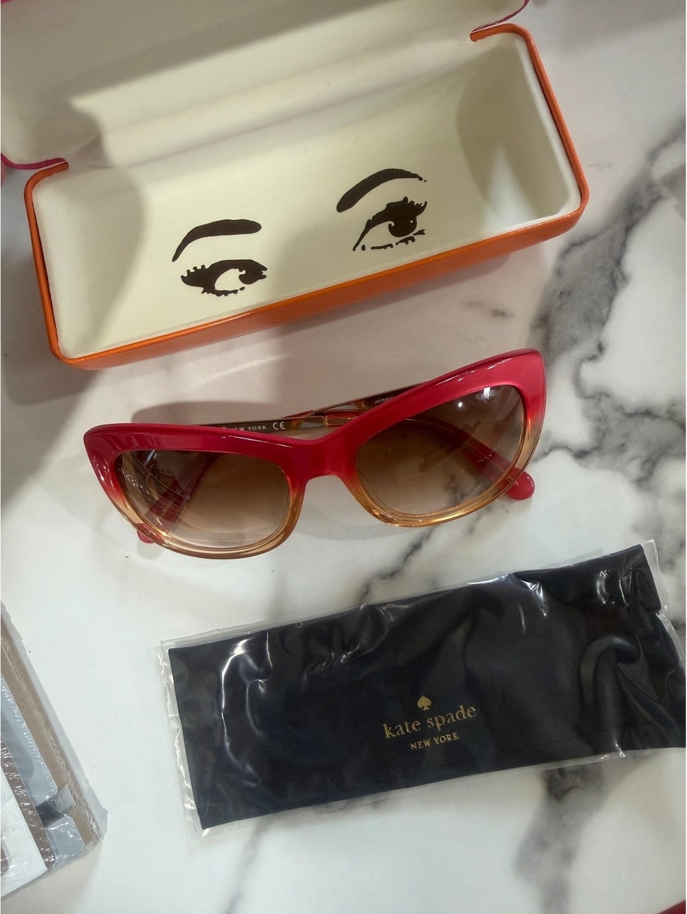 NWOT Kate Spade KRISSY S S1K Pink Bronze Gradient Sunglasses